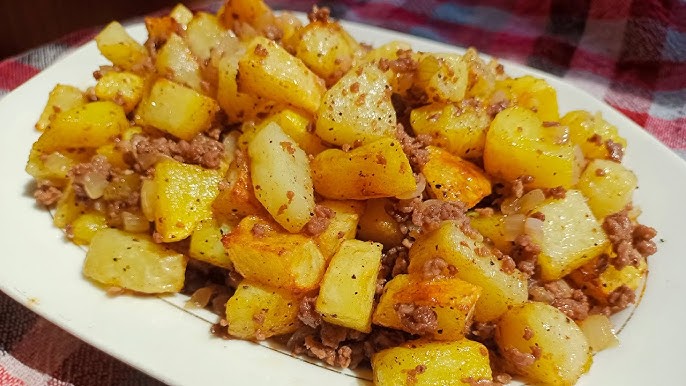 لحمة مفرومة مع بطاطا